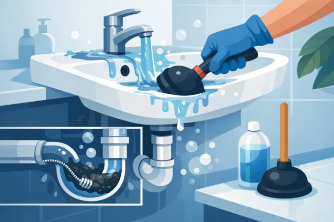 Desatasco de lavabo urgente sin dañar tuberías